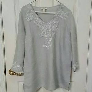 Silver Linen blouse